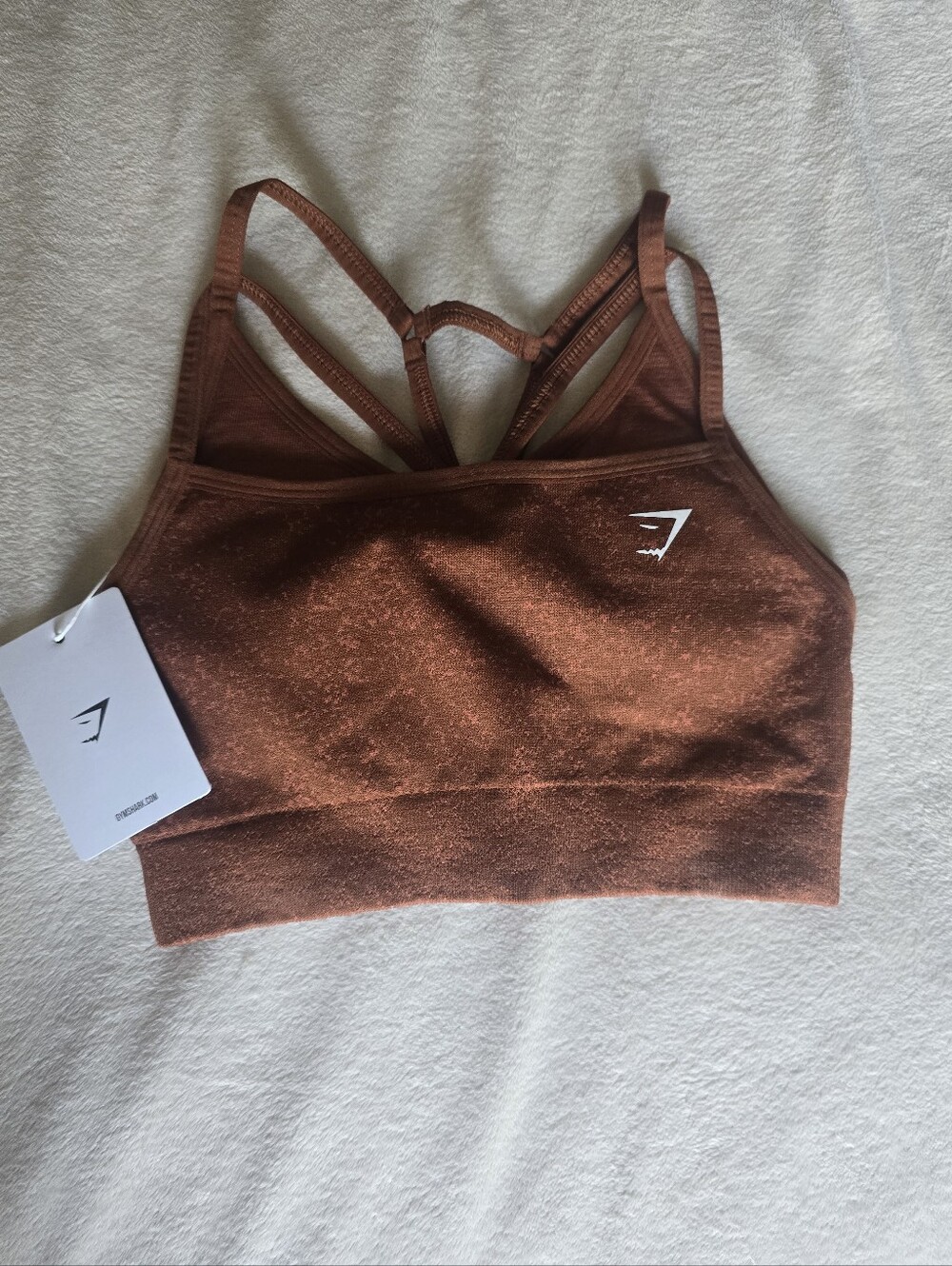 Gymshark Copper Brown Strappy Sports Bra